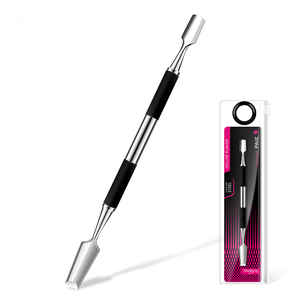 2024 Offre Spéciale outils d'élimination de la peau morte en acier inoxydable de haute qualité antidérapant cuticule acier poussoir Double tête manucure acier poussoir - Product Image 1