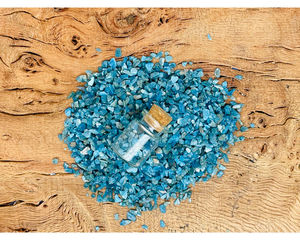 Pierres de cristal d'apatite bleue naturelles, pierres roulées, mascotte sculptée, 3 à 5 mm, pour la vente en gros - Product Image 2