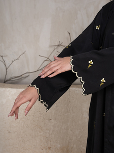 Wholesale Customized OEM ODM Black 100% Polyester Abaya <b>Islamic</b> <b>Clothing</b> Modest Muslim Dress Adults Tik Tok Fabric Embroidery - Product Image 4