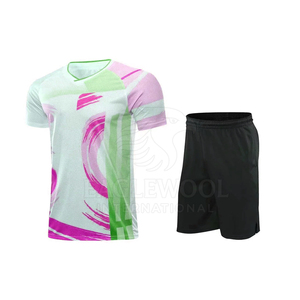 Uniforme de tennis pour homme professionnel, respirant, écologique, à séchage rapide, évacuant l'humidité, logo frontal, 100% polyester, vente en gros - Product Image 2