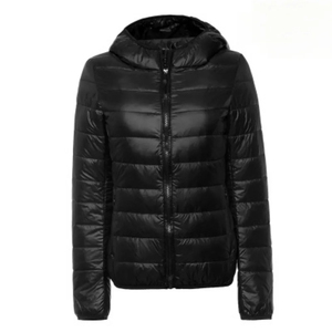 Vêtements de mode d'extérieur à étiquette privée, veste matelassée légère décontractée pour femmes, motif uni, imperméable, coupe-vent, vêtements d'hiver, fermeture éclair - Product Image 2