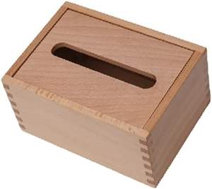 Boîte à mouchoirs multifonctionnelle en bois fabriquée à la main Design vintage vieilli pour salons modernes Restaurants Cuisines-HF CRAFTS - Product Image 3