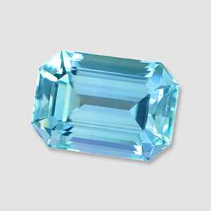Aigue-marine bleue naturelle de qualité supérieure, taille émeraude, 14,26 CT, provenant du Mozambique, pour la fabrication de bijoux - Product Image 2