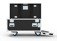 X-BASON LED Road case 2 Way Chauvet COLORado PXL Curve 12 Light Batten Flight Case