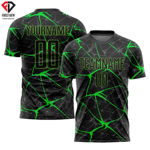 Ropa Deportiva Personalizada para Equipos, Mangas Largas, Cuello Redondo, 100% Poliéster, Tela de Buena Calidad, Totalmente Sublimada, Impresa, para Fútbol, Verano - Product Image 4