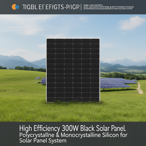 Panneau solaire noir haute efficacité 300W - Silicium polycristallin et monocristallin pour système de panneaux solaires - Product Image 3