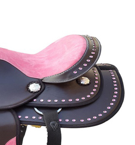 Silla de montar de cuero genuino de alta calidad y peso ligero para caballo, estilo western, para barriles, para carreras inglesas, tamaños personalizados, duradera y de larga duración. - Product Image 2