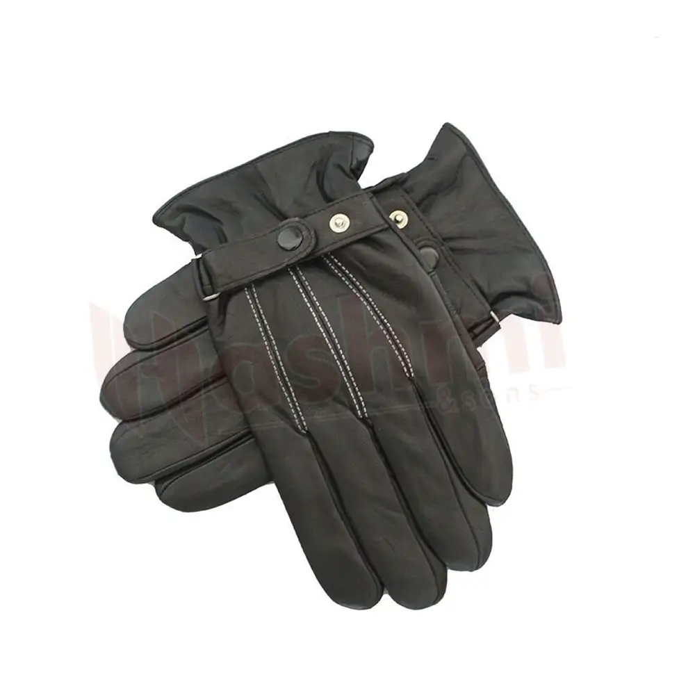 New Arrival Men Fashion Accessories Leather Full Finer Glove For Sale with Custom Logo and color