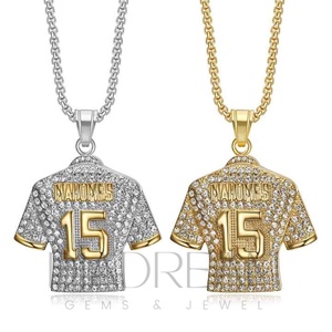 Stunning Hip Hop <b>Necklaces</b> Fashion T-Shirt Style Leb Grown Diamond Pendant Chain 925 Sterling Silver Party Wear Collection - Product Image 2