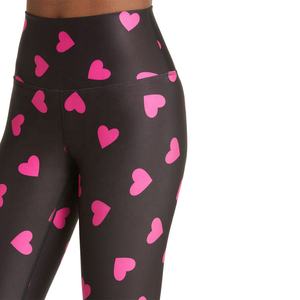 2023 pantalons de Yoga sans couture pour femmes nouveau Design coeur imprimé Legging d'entraînement de gymnastique avec fermeture à la taille élastique populaire pour le Fitness - Product Image 2