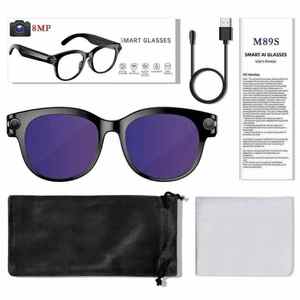 Lentes Inteligentes M89S con Cámara HD de 8MP, Control por Voz con IA, Reproducción de Música Táctil, Dispositivo Vestible - Product Image 1