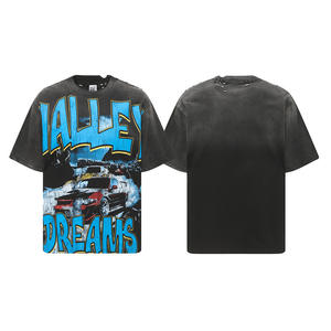 เสื้อยืดผู้ชายขายส่ง ผ้าฝ้าย 100% เนื้อหนา ทรงปกติ สีพื้น เรียบง่าย ระบายอากาศได้ดี คุณภาพสูง สไตล์สตรีทแวร์ - Product Image 2