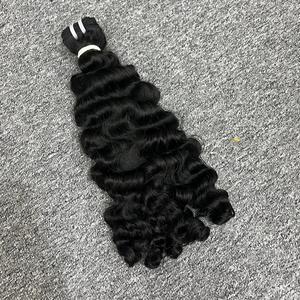 Vente en gros d'extensions de cheveux humains bouclés ondulés de haute qualité 100% 30 pouces frontal vietnamien vierge et Bundle avec dentelle HD" - Product Image 2