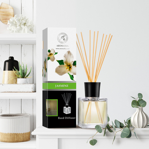 Aromatika Jasmine 200ml <b>Reed</b> <b>Diffuser</b> with Natural Essential <b>Oil</b> Long Lasting Floral Room Fragrance - Product Image 4