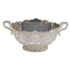 Bol de service en métal pour chocolat et date couleur or plaqué brillant, ustensiles de cuisine attrayants faits à la main - Product Image 1