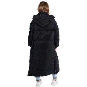 Abrigo Maxi de palangre para mujer, Chaqueta larga de invierno de gran tamaño con capucha cálida acolchada, a la moda abrigos lisos, estilo 2025, en bruto, para mujer - Product Image 3