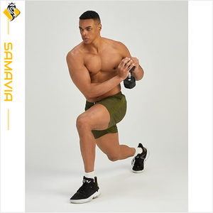 Bermuda personnalisé pour hommes, short de course respirant à séchage rapide, vêtements de sport d'entraînement avec poches - Product Image 6