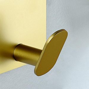 Ganchos y rieles adhesivos antiguos y atractivos de acero inoxidable dorado para uso en paredes de dormitorio o cocina - Product Image 1