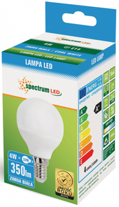 หลอดไฟทรงกลม E14 4W 6000K 340Lm 160 LED ขนาด 45x79 มม. สเปกตรัม WOJ13031 - Product Image 1
