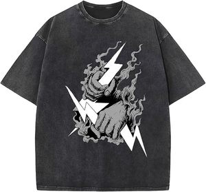 Camisetas Gráficas Vintage Personalizadas, Camisetas de Diseño con Efecto Desgastado, Camisetas de Tallas Grandes, Ropa Urbana Hipster, Corte Holgado, Unisex - Product Image 1