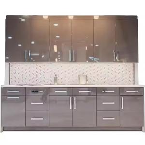 Gabinete de cocina de melamina de estilo coctelera personalizado Diseño modular popular en color personalizado popular - Product Image 4