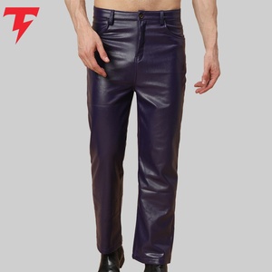 <b>Men</b> <b>Leather</b> <b>Pants</b> Soft <b>Leather</b> Slim Fit Casual Trousers Comfortable Durable Modern Stylish Everyday Wholesale Clothing - Product Image 1