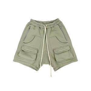 Short de sport d'été pour hommes sur mesure Short en molleton de coton pour hommes Short cargo multi-poches avec fermeture éclair Design Short cargo - Product Image 1