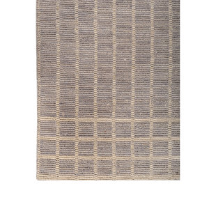 Alfombras de Lana Tejidas a Mano en Gris y Negro, Diseño Jacquard Geométrico Clásico, Rectangulares Grandes de 10 mm para la Entrada del Hogar, Hechas a Mano HWL-444 - Product Image 4