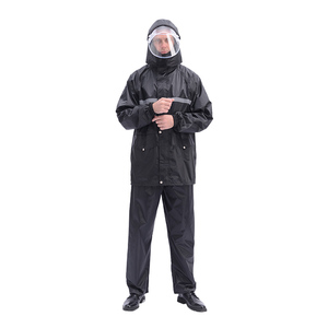 Nueva llegada personalizado impermeable traje de lluvia impermeable para hombres mujeres poliéster PVC impermeable para adultos - Product Image 2