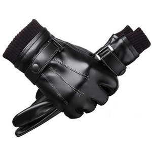 Guantes de invierno PU para pantalla táctil, Guantes Térmicos impermeables para ciclismo, guantes de cuero para exteriores, mitones para hombres y mujeres - Product Image 4