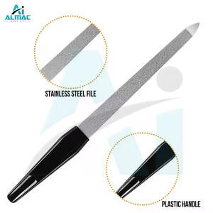 Juego de limas de uñas desechables y tablero de esmeril con logotipo personalizado 80 100 180 240 Manual de acero inoxidable lavable - Product Image 5