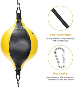 Vente en gros d'usine de sac de boxe boxe balle de vitesse en cuir PU base amovible balle de boxe - Product Image 5