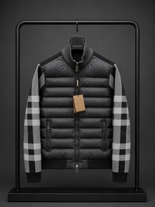 Blouson matelassé hybride de luxe pour homme – Manteau bomber d'hiver thermique premium à col montant, fermeture éclair intégrale, décontracté, coupe-vent et chaud pour l'extérieur - Product Image 4