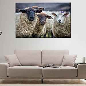 Elegante Impresión en Lienzo 3D de Animales para Decoración Moderna de Casa de Campo, 1P: Enmarcado en Lienzo - Product Image 1