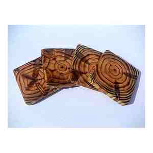 Sous-verres décoratifs en bois pour théière Vaisselle et ustensiles de cuisine naturels pour hôtels et restaurants - Product Image 2