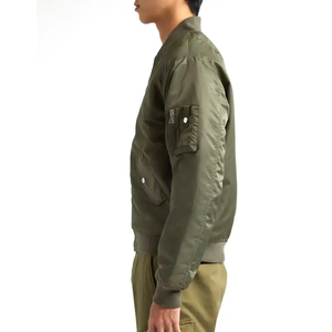 Chaqueta de bombardero para hombre Chaqueta de invierno OEM hecha en fábrica con cuello levantado de estilo callejero único con chaqueta de aspecto clásico para hombre - Product Image 6