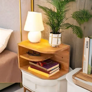 KALATRI-Mesita de noche flotante de pared hecha a mano, muebles de dormitorio modernos de madera, almacenamiento ecológico, sala de estar, apartamento - Product Image 1