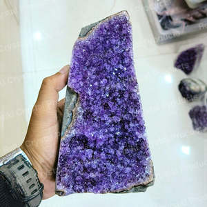 Natural Amethyst Geode Cluster Crystal <b>Stone</b> Raw Rough 1200-1300 Grams - Product Image 2