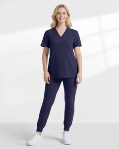 Ensembles d'uniformes de gommage élégants et durables Pantalons de jogging en coton et polyester Vente en gros Combinaisons de gommage médical pour médecins et infirmières à l'hôpital - Product Image 2