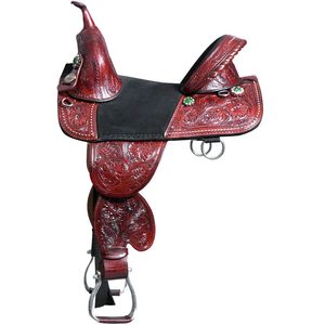 Venta al por mayor ODM/OEM logotipo personalizado tamaños 200% cuero genuino inglés occidental silla de montar sin árbol para montar a caballo ecuestre India - Product Image 1