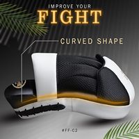 Farabi Cibles de frappe incurvées en cuir PU EVA de haute qualité pour le Kickboxing, le Muay Thai, le MMA et le Taekwondo