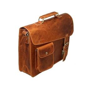Sac à bandoulière en cuir véritable pour hommes, élégant, bohème, simple, élégant, fermeture à boucle, meilleur prix pour les voyages d'affaires - Product Image 1