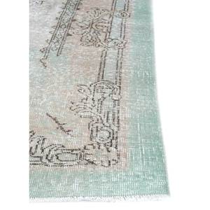 Vintage Green Hand Knotted Wool <b>Rug</b> Large <b>Boho</b> Style Medallion Abstract Rectangle Pattern for Home Entryway Hallway-Pae-2134 - Product Image 4