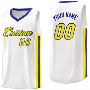 Último diseño bordado poliéster talla grande chica baloncesto Conjunto personalizado su propio diseño equipo poliéster hombres baloncesto uniforme - Product Image 5