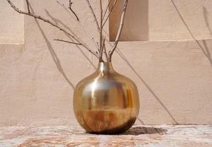 Round shape gold flower <b>vase</b> High Quality Bulk Quantity Vintage <b>Unique</b> Modern festive decor usage home decorative wholesale - Product Image 2