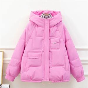 Veste d'hiver élégante et élégante pour femmes, parka de neige rembourrée en coton avec col montant, poche ceinture, pardessus épais et chaud - Product Image 5
