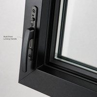 Fenêtre à battant et à bascule en aluminium à rupture de pont thermique, ouverture vers l'intérieur, triple vitrage Low-E, style européen
