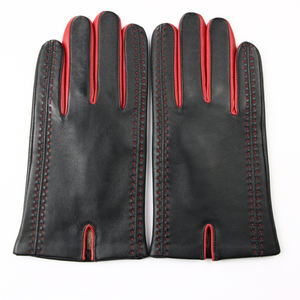Mode laine doublée véritable peau de mouton chaud hiver hommes gants en cuir cousu à la main Production nouveau Style de mode gants d'habillage - Product Image 1