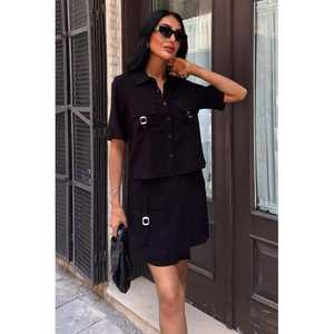 ชุดผ้าลินินวิสโคสสำหรับผู้หญิง 10162 เสื้อ กางเกงขาสั้น กระโปรง ใส่สบายและมีสไตล์ - Product Image 4