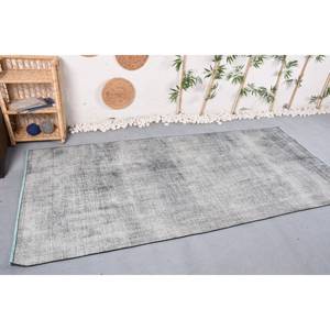 Alfombra de retazos y lana de poliéster gris moderna, rectángulo grande de 4,5x9,7 pies para entrada, sala de estar, dormitorio con respaldo de látex - Product Image 3